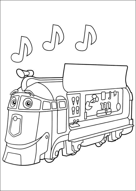 Plansa de colorat cu Tren 27 20